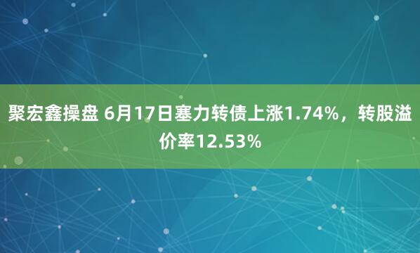 聚宏鑫操盘 6月17日塞力转债上涨1.74%，转股溢价率12.53%